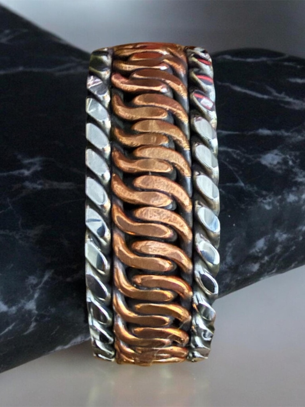 custom bracelets. copper, stainless steel, bronze and titanium.